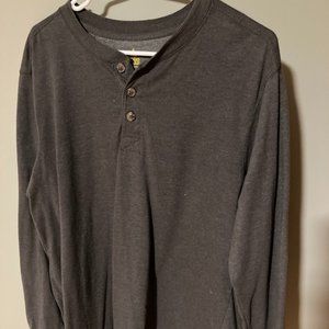 Men's Rugged Trails Henley Long sleeve Grey Large